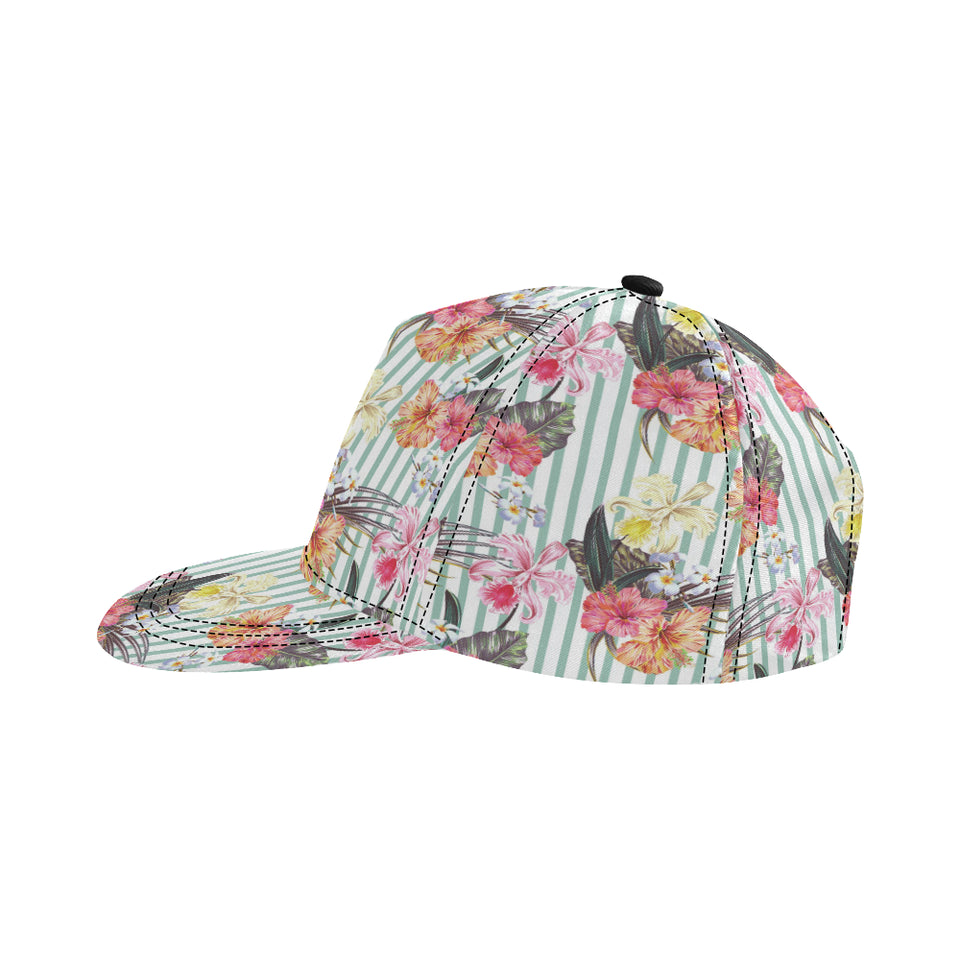 Colorful orchid flower pattern All Over Print Snapback Cap