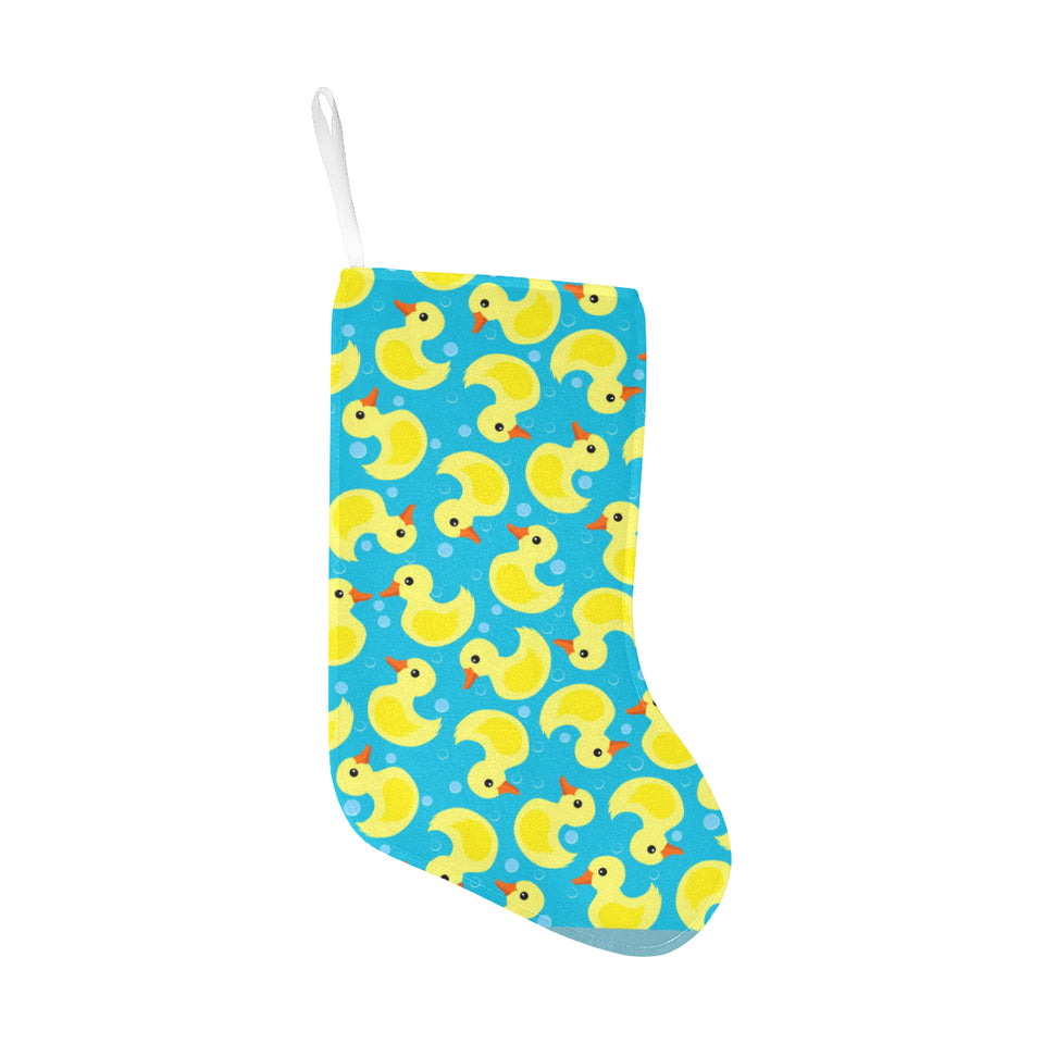 Duck Toy Pattern Print Design 04 Christmas Stocking