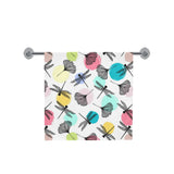Dragonflies ginkgo leaves pattern Bath Towel