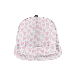 Watercolor pink heart pattern All Over Print Snapback Cap