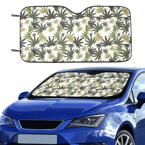 Canabis Marijuana Weed Pattern Print Design 05 Car Sun Shade