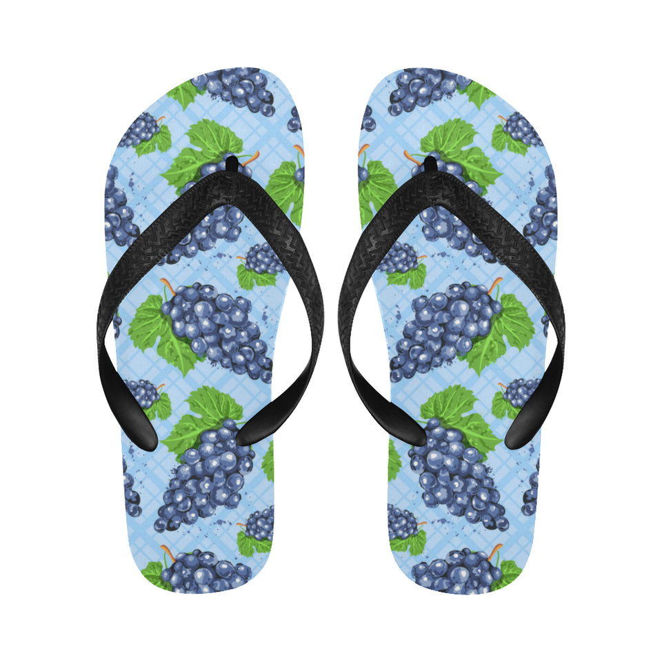 Watercolor grape pattern Unisex Flip Flops