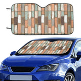 Wood Printed Pattern Print Design 02 Car Sun Shade