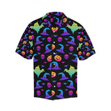Colorful halloween background Men's All Over Print Hawaiian Shirt