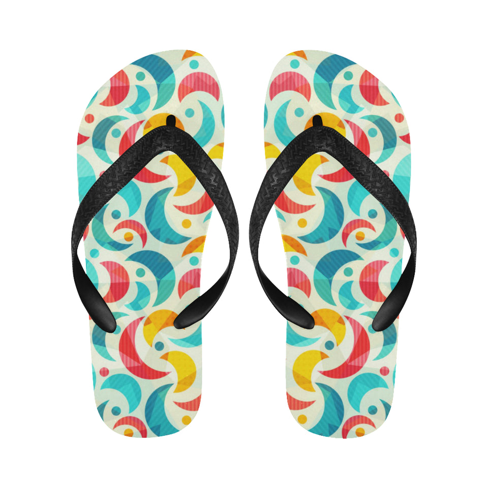 Colorful moon pattern Unisex Flip Flops