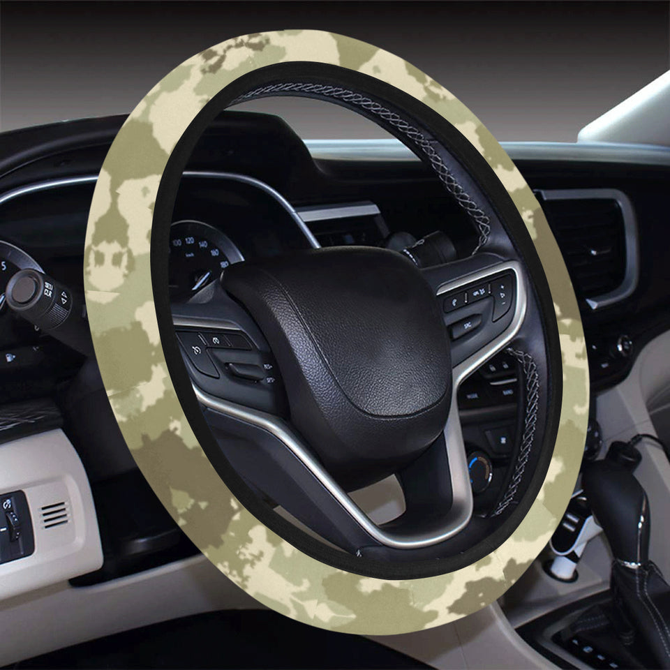 Light Green camouflage pattern Car Steering Wheel Cover