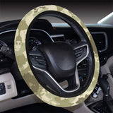 Light Green camouflage pattern Car Steering Wheel Cover
