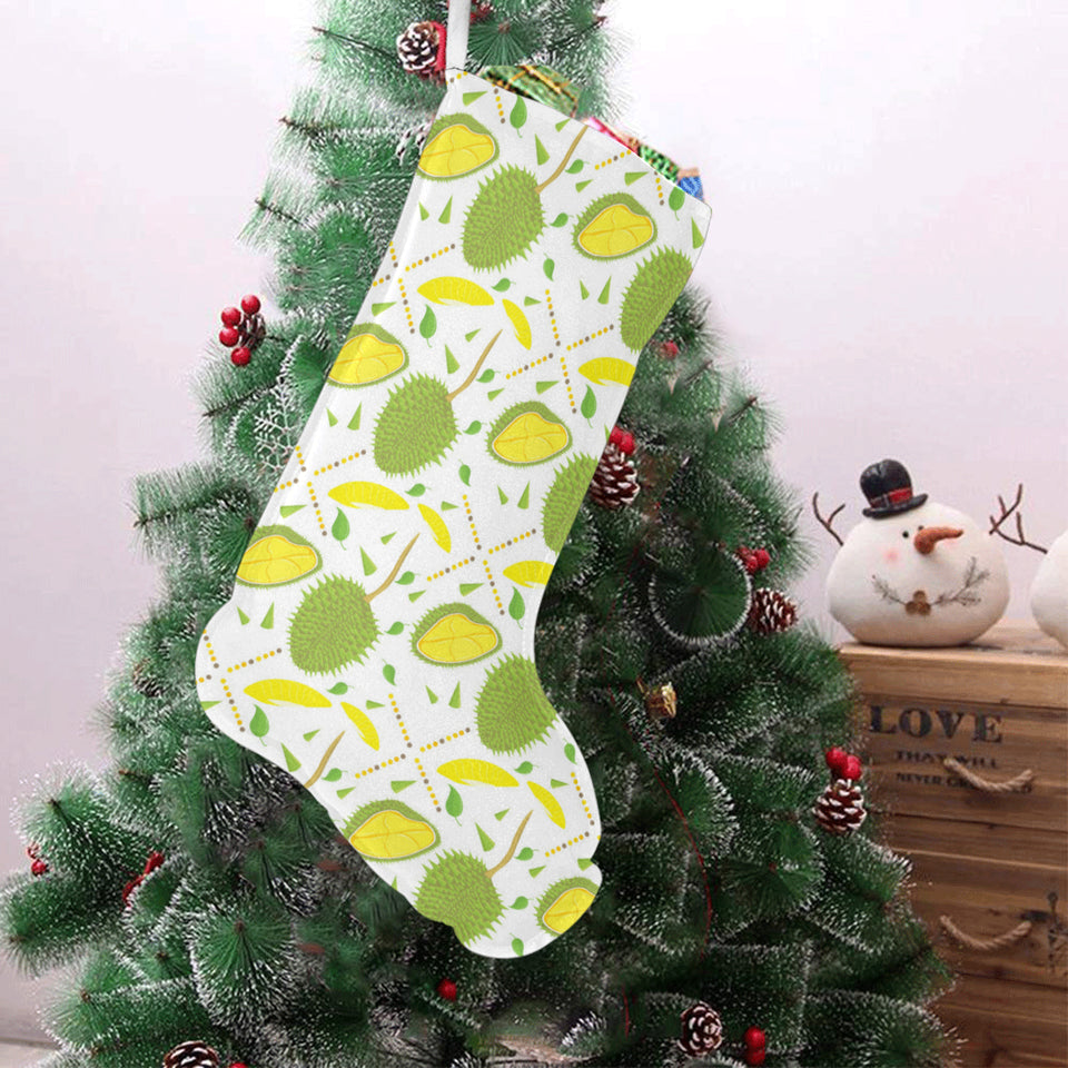 Durian pattern background Christmas Stocking