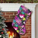 heart dot wave star creative design pattern Christmas Stocking