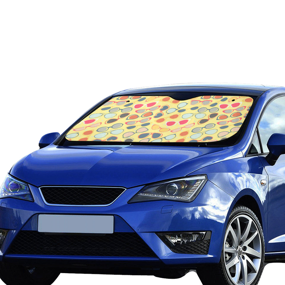 Sun Glasses Pattern Print Design 05 Car Sun Shade