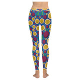 Passion fruit blue background Women's Legging Fulfilled In US