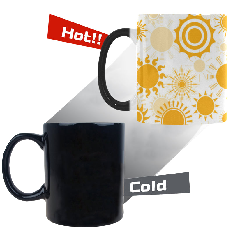Sun design pattern Morphing Mug Heat Changing Mug