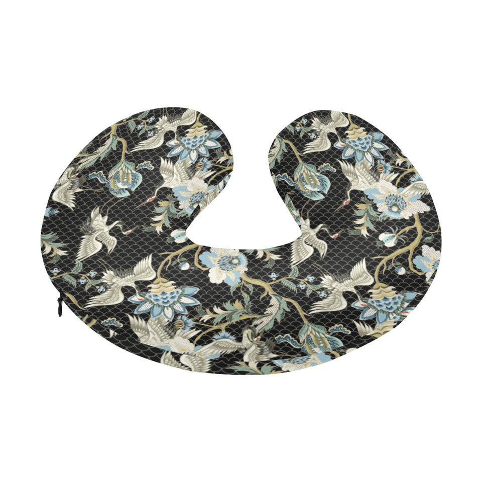 Japanese crane ornament elements U-Shaped Travel Neck Pillow