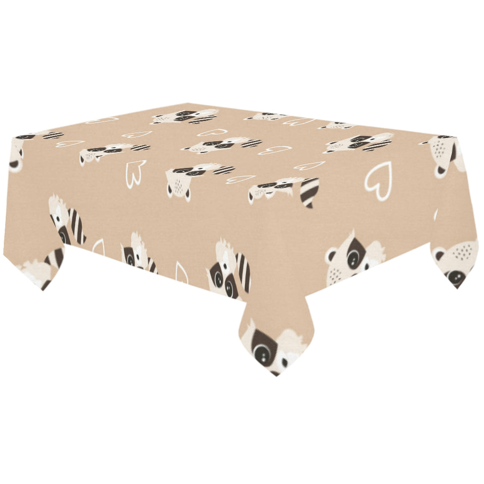 Cute raccoon heart pattern Tablecloth