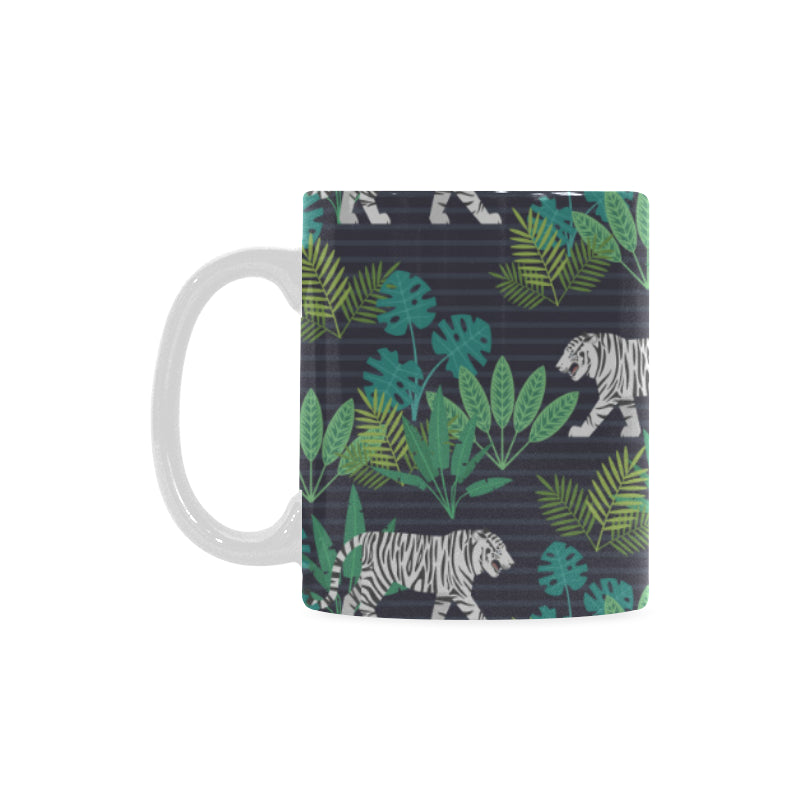 white bengal tigers tropical plant Classical White Mug (Fulfilled In US)