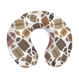 American football ball pattern U-Shaped Travel Neck Pillow