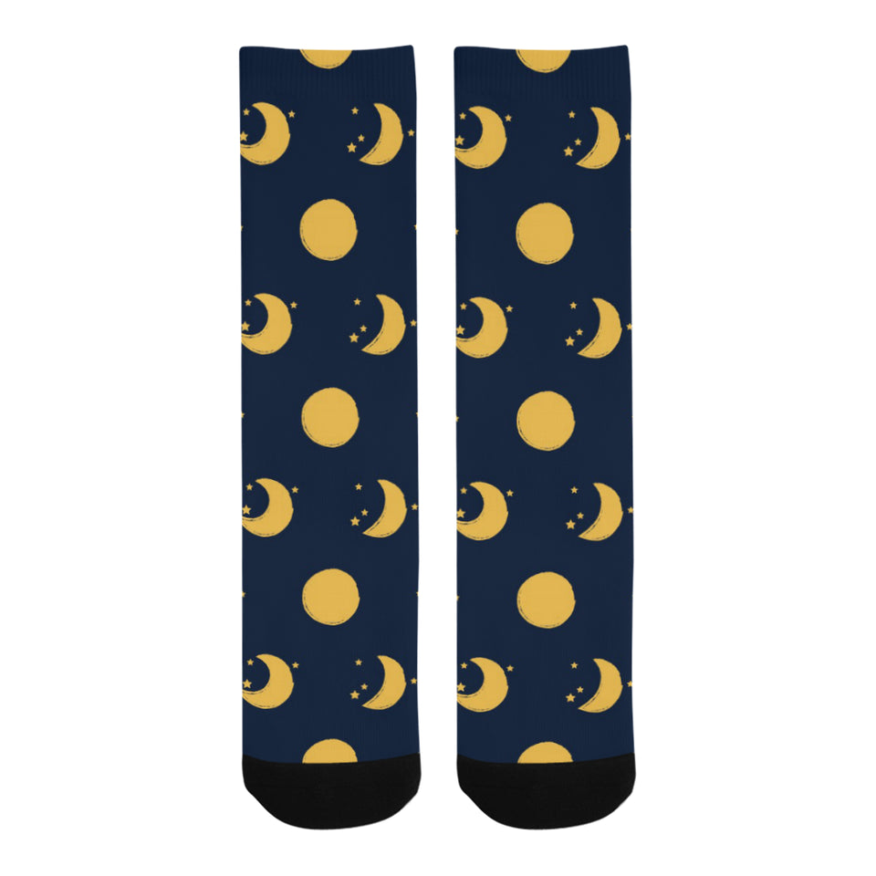 Moon star pattern Crew Socks