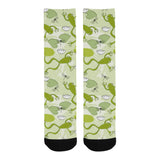 Cute frog dragonfly pattern Crew Socks