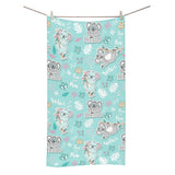 Cute koalas blue background pattern Bath Towel