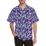 Eggplant Pattern Print Design 03 Men's All Over Print Hawaiian Shirt (Model T58)