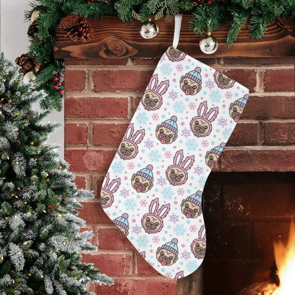 Cute pug hat rabbit costume pattern Christmas Stocking