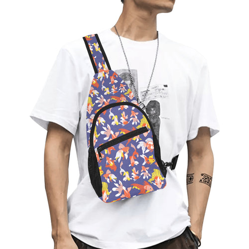 Goldfish Pattern Print Design 04 All Over Print Chest Bag