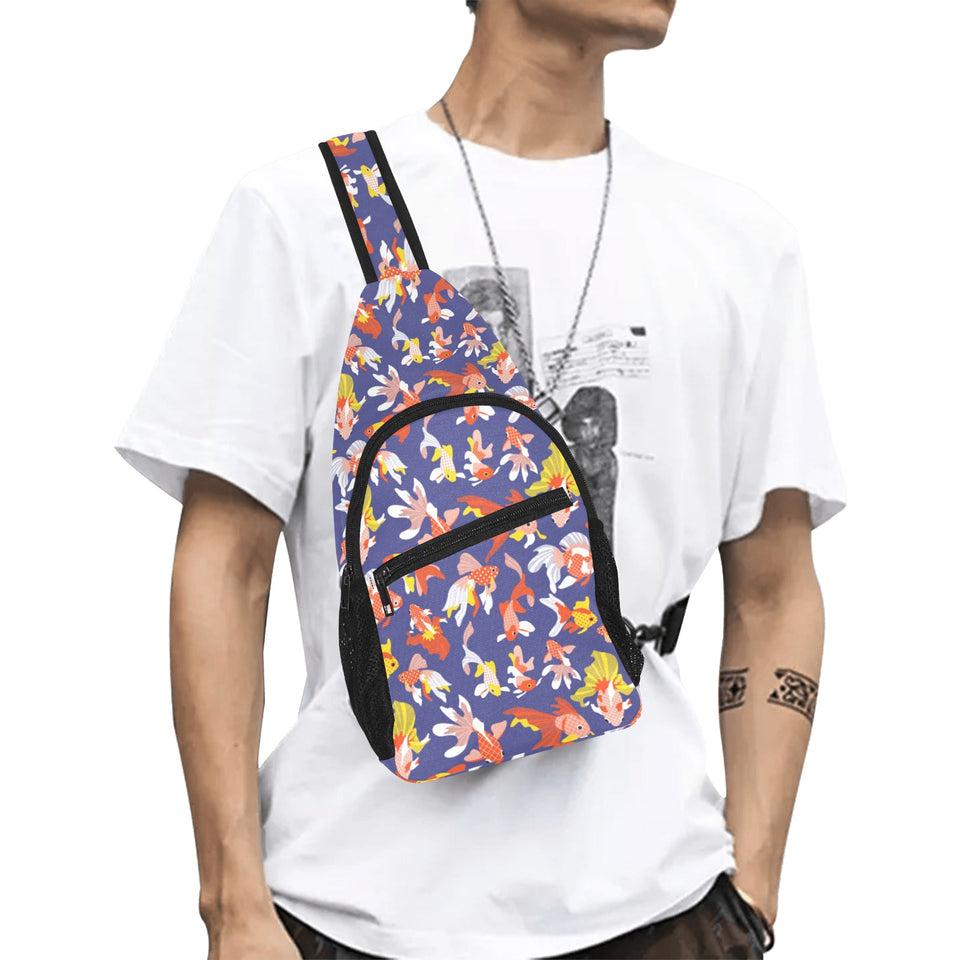 Goldfish Pattern Print Design 04 All Over Print Chest Bag