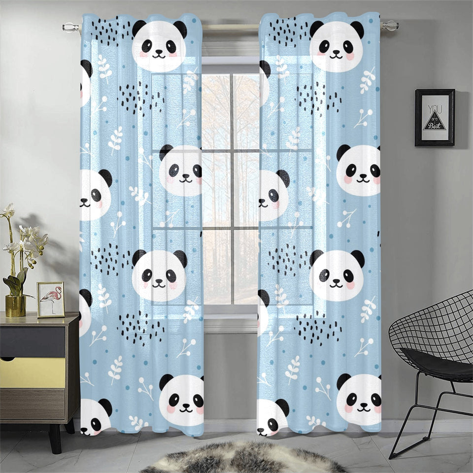 Cute panda pattern Gauze Curtain