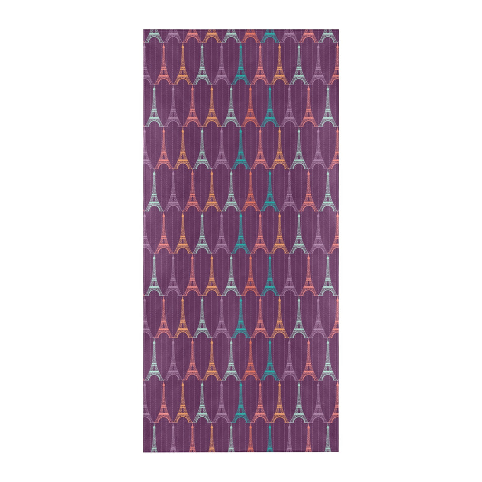 Eiffel Tower Pattern Print Design 05 Beach Towel