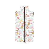 Maneki neko cat fan sakura Women's Padded Vest