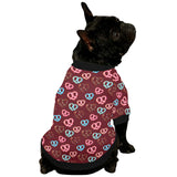 Pretzels Pattern Print Design 05 All Over Print Pet Dog Round Neck Fuzzy Shirt
