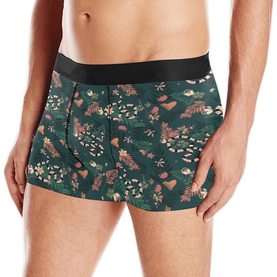 Snake forest pattern Men's All Over Print Boxer Briefs Men's Underwear
