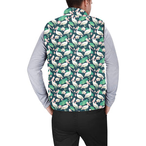 Pelican Pattern Print Design 03 Men's Padded Vest