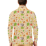 Guinea Pig Pattern Print Design 05 Men's Long Sleeve Polo Shirt