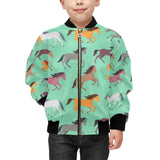 Colorful horses pattern Kids' Boys' Girls' Bomber Jacket