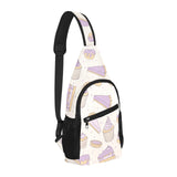 Cakes pies tarts muffins and eclairs purple bluebe All Over Print Chest Bag