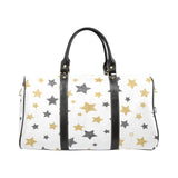 hand drawn gold black star pattern Travel Bag