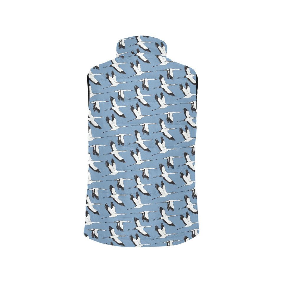 Seagull Pattern Print Design 04 Women's Padded Vest