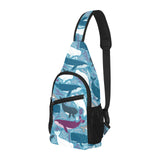 Whale design pattern All Over Print Chest Bag