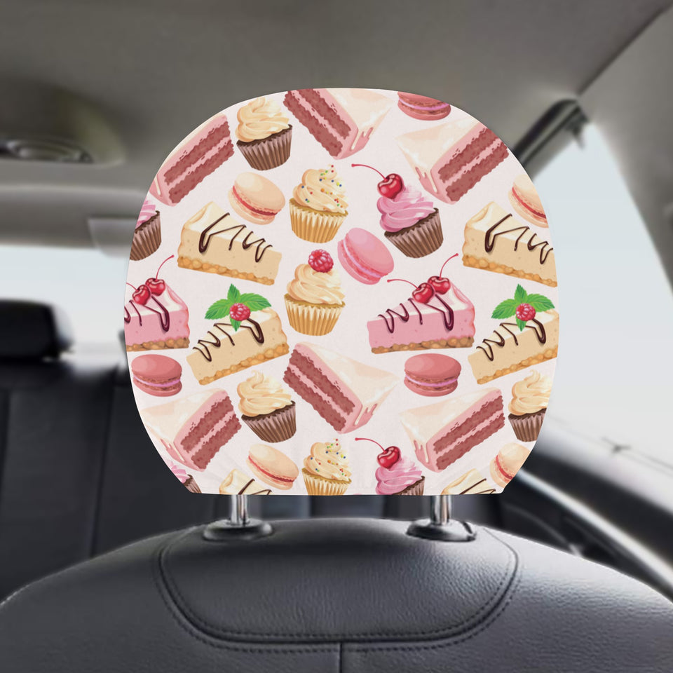 Cake cupcake sweets pattern Car Headrest Cover
