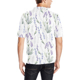 Hand painting Watercolor Lavender Men's All Over Print Polo Shirt