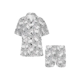 Cute french bulldog head pattern Women's V-Neck Short Pajama Set