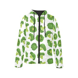 Cute broccoli pattern Women's Padded Hooded Jacket
