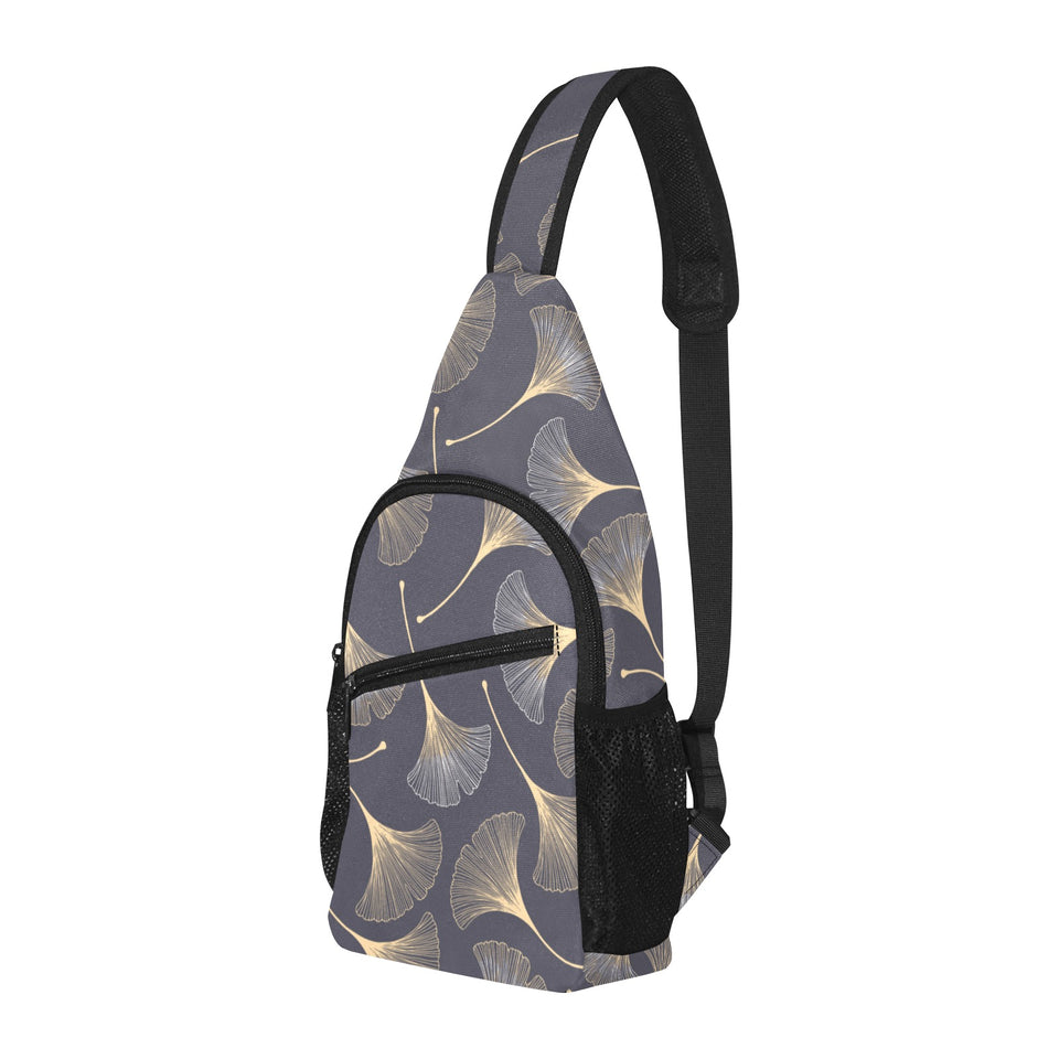 Gold ginkgo leaves All Over Print Chest Bag