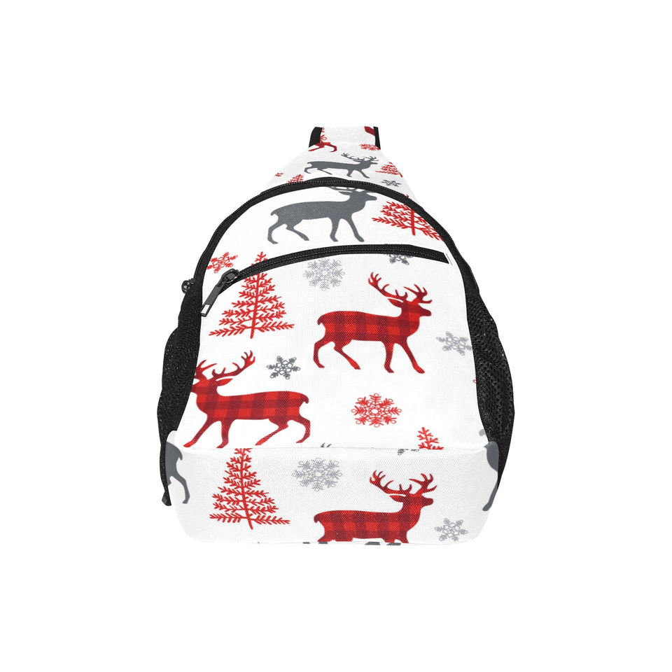 Deer tree snowflakes chrismas pattern All Over Print Chest Bag