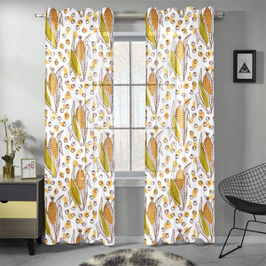 Corn Pattern Print Design 02 Gauze Curtain
