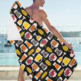 Beer type pattern Beach Towel