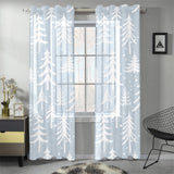 Christmas tree winter forest pattern Gauze Curtain