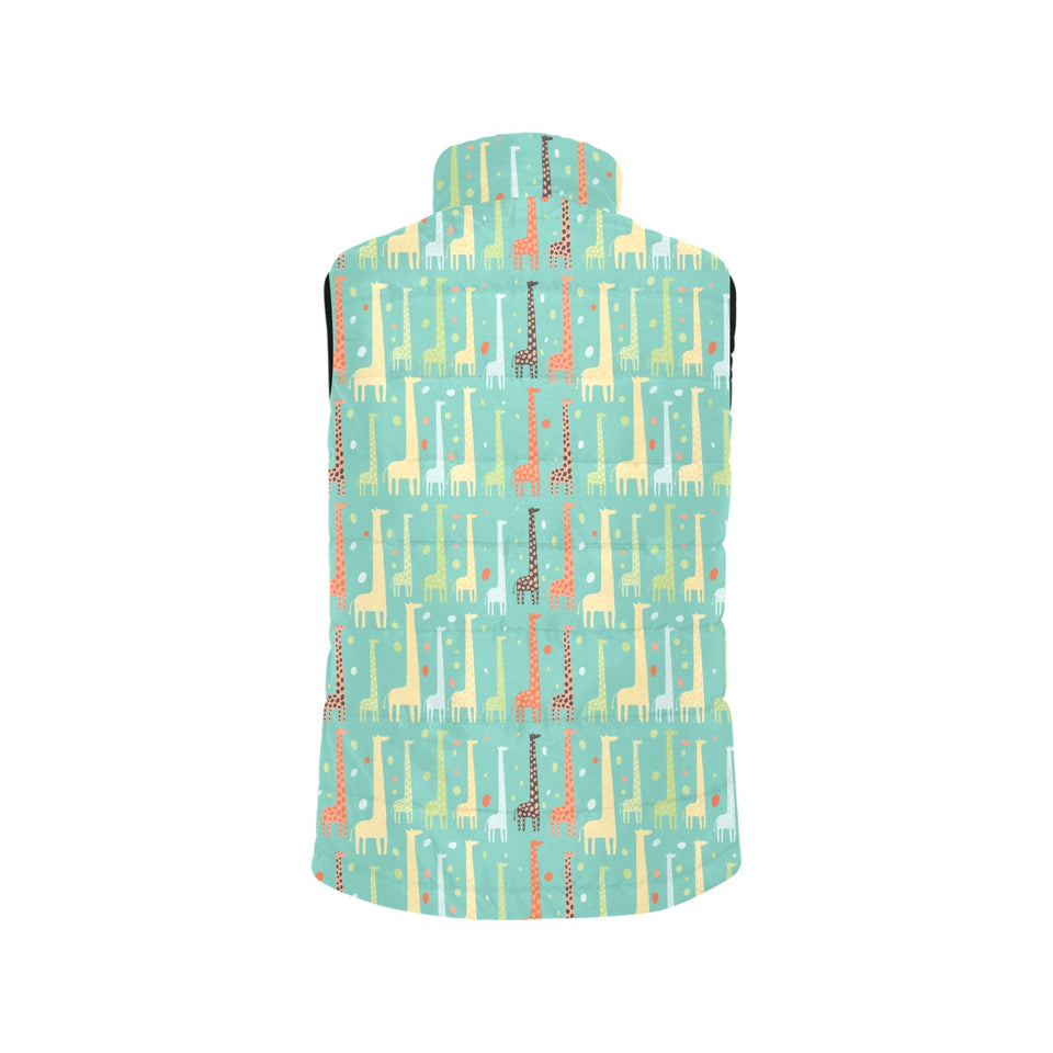 Giraffe Pattern Print Design 01 Men's Padded Vest