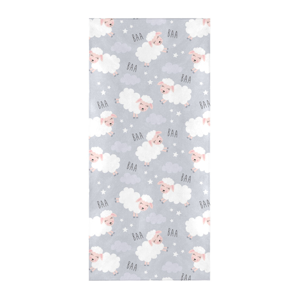 Sweet dreams sheep pattern Beach Towel